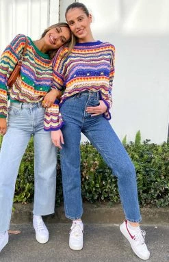 Beginning Boutique Long Weekend Sweater Blue Long Sleeve Tops 14 Beginning Boutique Long Weekend Sweater Blue Long Sleeve Tops