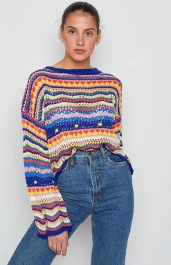 Beginning Boutique Long Weekend Sweater Blue Long Sleeve Tops 17 Beginning Boutique Long Weekend Sweater Blue Long Sleeve Tops