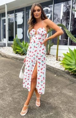 BB Exclusive Loraine White Midi Dress