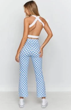 Beginning Boutique Bottoms Lorelai Check Pant Blue 15 Beginning Boutique Bottoms Lorelai Check Pant Blue