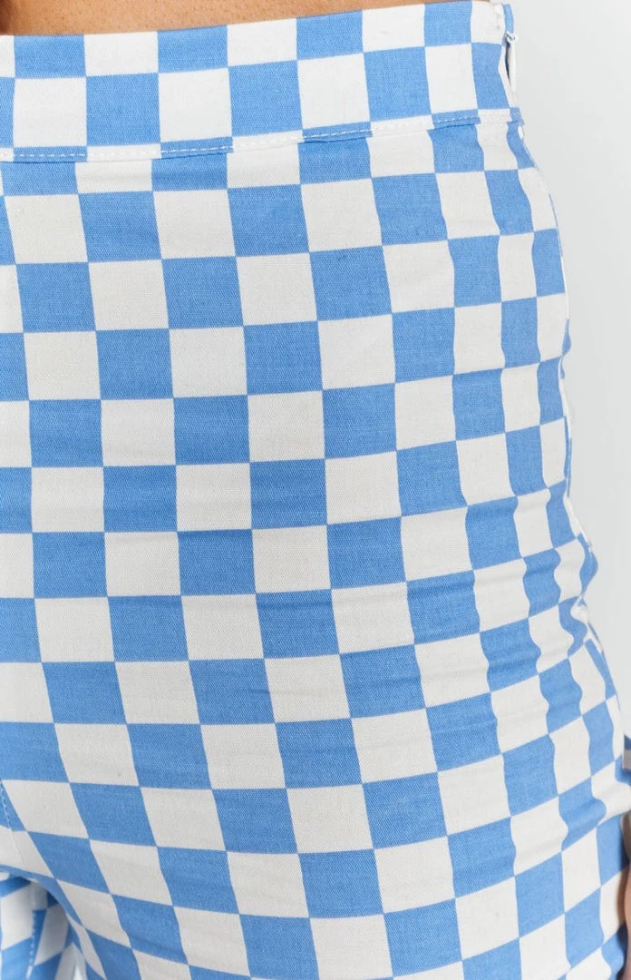 Beginning Boutique Bottoms Lorelai Check Pant Blue 8 Beginning Boutique Bottoms Lorelai Check Pant Blue