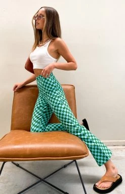 Beginning Boutique Lorelai Check Pant Green Bottoms 15 Beginning Boutique Lorelai Check Pant Green Bottoms