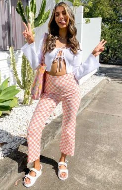 BB Exclusive Lorelai Check Pant Melon