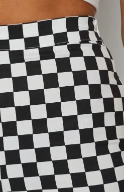 Beginning Boutique Bottoms Lorelai Check Pant Black