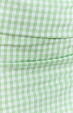 BB Exclusive Bottoms Loretta Mini Skirt Green Gingham