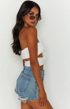 BB Exclusive Louisiana White Strapless Top New