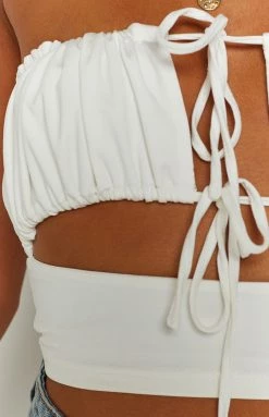 BB Exclusive Louisiana White Strapless Top New