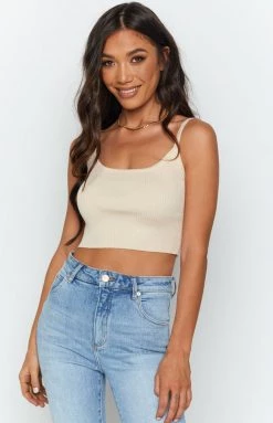 Beginning Boutique Tops Love Like This Knit Top Beige