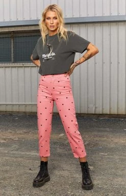 Beginning Boutique Love Struck Pants Pink Bottoms