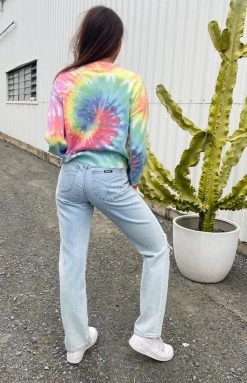 Beginning Boutique Love You Different Tie Dye Sweater Rainbow