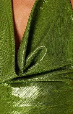 Beginning Boutique Loved Up Green Halter Top