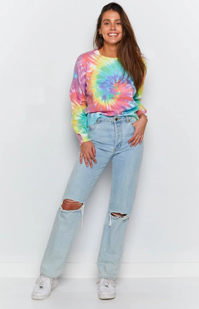Beginning Boutique Love You Different Tie Dye Sweater Rainbow 4 Beginning Boutique Love You Different Tie Dye Sweater Rainbow