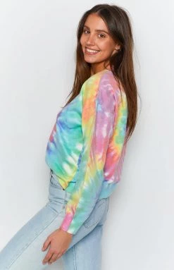 Beginning Boutique Love You Different Tie Dye Sweater Rainbow 14 Beginning Boutique Love You Different Tie Dye Sweater Rainbow