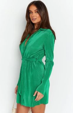 Beginning Boutique Dresses Lua Green Plisse Mini Dress 9 Beginning Boutique Dresses Lua Green Plisse Mini Dress