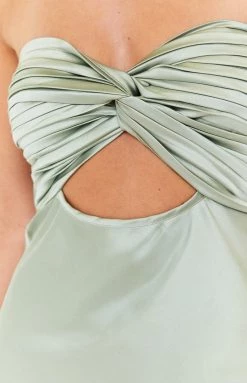 Beginning Boutique Luca Khaki Maxi Dress