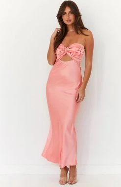 Beginning Boutique Luca Pink Maxi Dress New