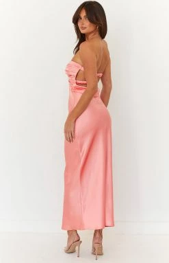 Beginning Boutique Luca Pink Maxi Dress New