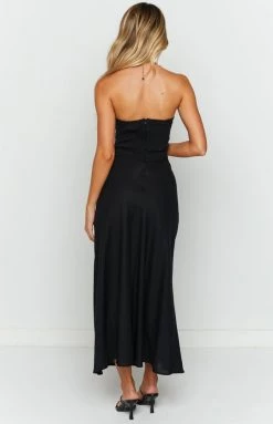 Beginning Boutique Dresses Lucielle Black Midi Dress