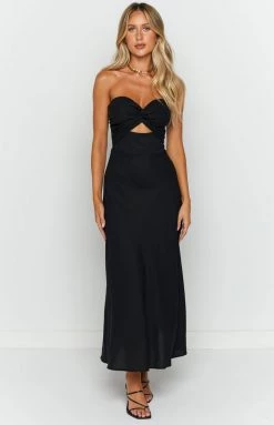 Beginning Boutique Dresses Lucielle Black Midi Dress