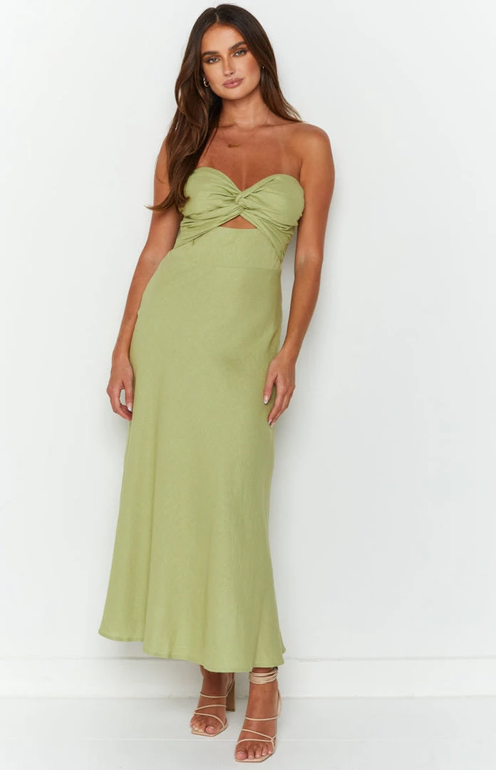 Beginning Boutique Dresses Lucielle Green Midi Dress 3 Beginning Boutique Dresses Lucielle Green Midi Dress