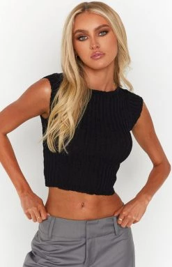 BB Exclusive Lucinda Black Knit Top