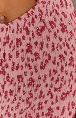 BB Exclusive Luna Shirred Playsuit Pink Extended Sizes