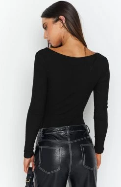 Beginning Boutique Tops Lunar Black Long Sleeve Bodysuit 11 Beginning Boutique Tops Lunar Black Long Sleeve Bodysuit