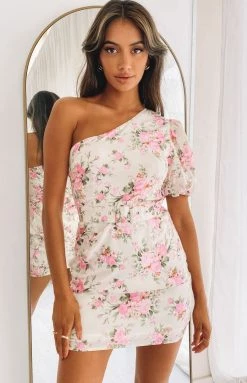 Beginning Boutique Lush Life One Shoulder Dress Floral