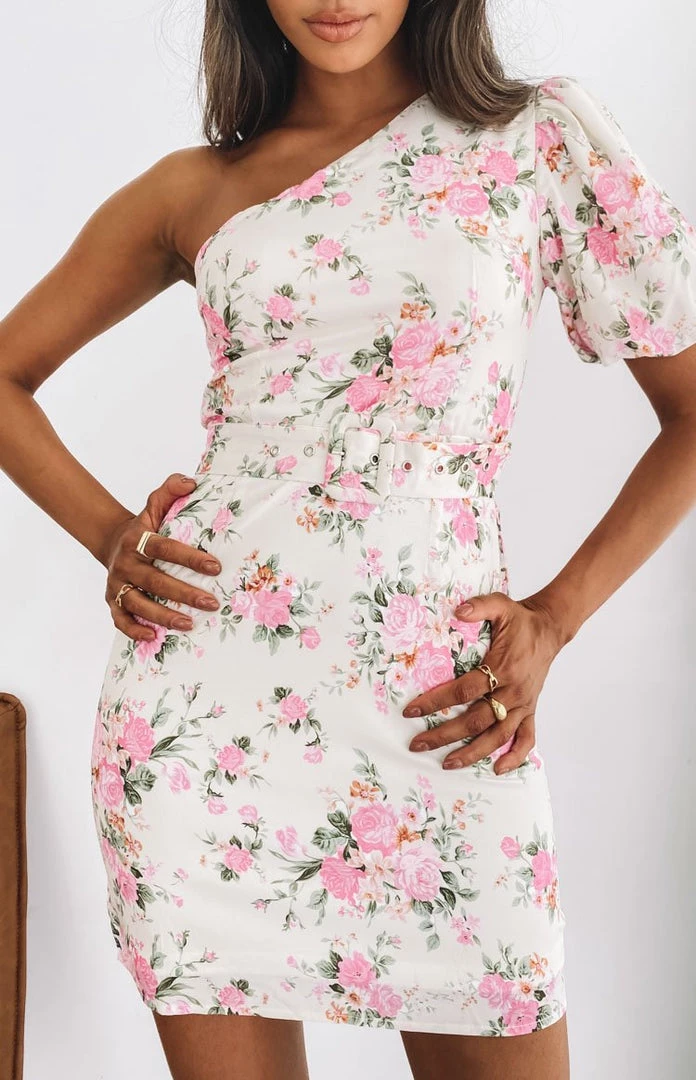 Beginning Boutique Lush Life One Shoulder Dress Floral 1 Beginning Boutique Lush Life One Shoulder Dress Floral