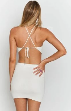 Beginning Boutique Lyla Cut Out Mini Dress White