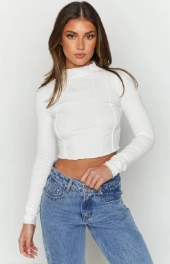BB Exclusive Lynel White Long Sleeve Top New