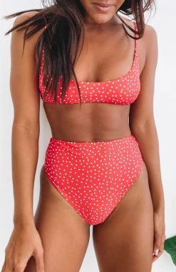 9.0 Swim Majorca High Waisted Bikini Bottoms Star Print Swimwear
