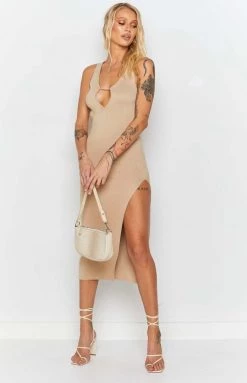 BB Exclusive Dresses Milford Midi Dress Beige