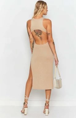 BB Exclusive Dresses Milford Midi Dress Beige