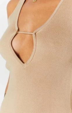 BB Exclusive Dresses Milford Midi Dress Beige