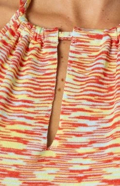 BB Exclusive Magnolia Halter Mini Dress Orange