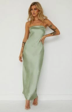 Beginning Boutique Maiah Khaki Maxi Dress Dresses