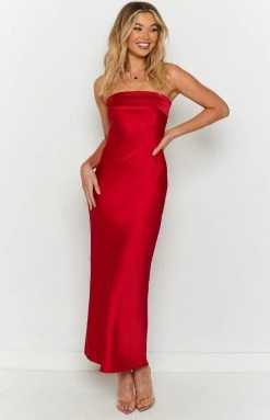 Beginning Boutique Maiah Red Maxi Dress