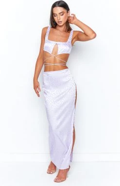 BB Exclusive Bottoms Maisie Lilac Midi Skirt