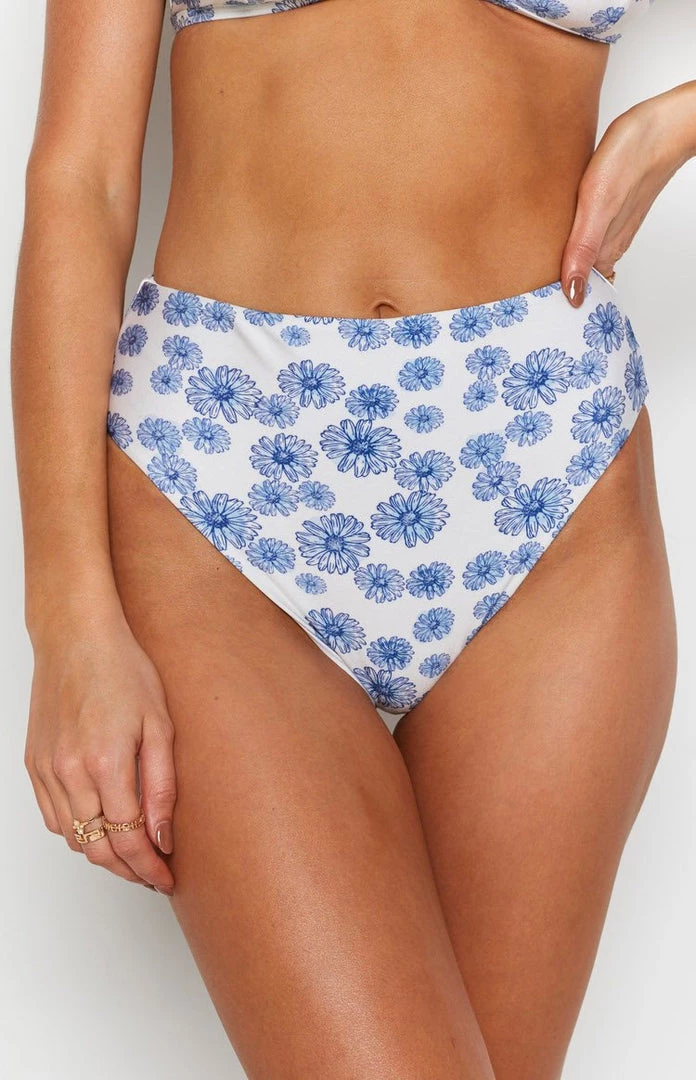 9.0 Swim Swimwear Majorca High Waisted Bikini Bottoms Blue Daisy 5 9.0 Swim Swimwear Majorca High Waisted Bikini Bottoms Blue Daisy