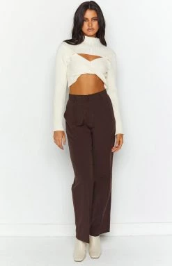 Beginning Boutique Malcolm Brown Straight Leg Pants New