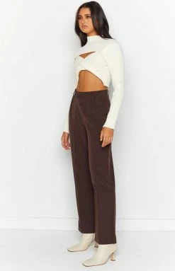 Beginning Boutique Malcolm Brown Straight Leg Pants New