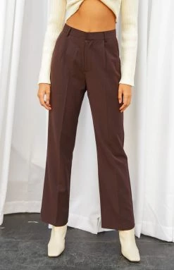 Beginning Boutique Malcolm Brown Straight Leg Pants New