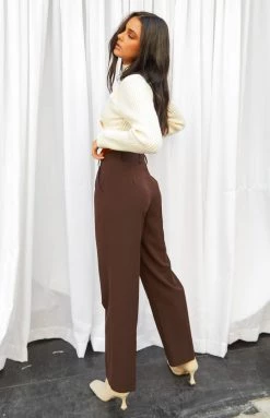 Beginning Boutique Malcolm Brown Straight Leg Pants New