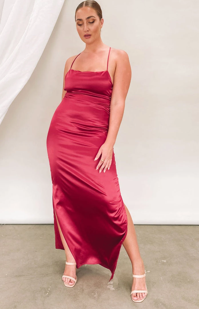 The Edit Manhattan Slip Formal Dress Wine 7 The Edit Manhattan Slip Formal Dress Wine