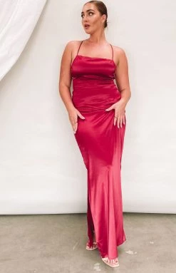 The Edit Manhattan Slip Formal Dress Wine 25 The Edit Manhattan Slip Formal Dress Wine