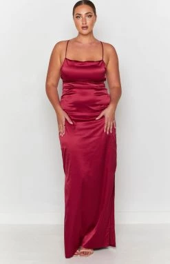 The Edit Manhattan Slip Formal Dress Wine 21 The Edit Manhattan Slip Formal Dress Wine