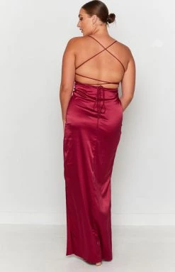 The Edit Manhattan Slip Formal Dress Wine 24 The Edit Manhattan Slip Formal Dress Wine