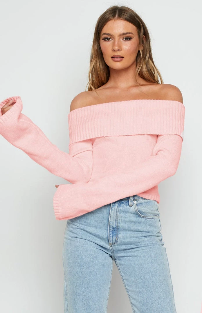 BB Exclusive Marci Off Shoulder Top Baby Pink 6 BB Exclusive Marci Off Shoulder Top Baby Pink