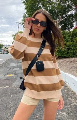 BB Exclusive Marg Tan Stripe Jumper Outerwear